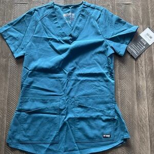 Grey's Anatomy Ocean Blue Scrub Top